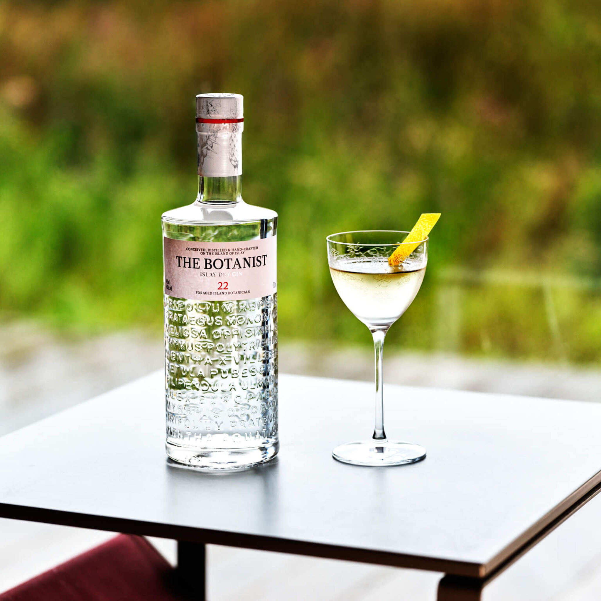 The Botanist Nik Nora Martini Glass